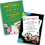 See all of our casino theme invitations and favors